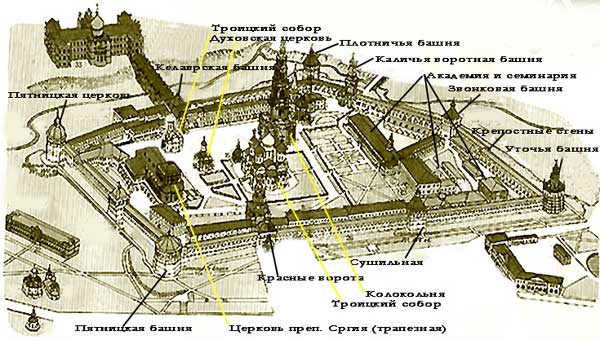 План сергиево посадской лавры